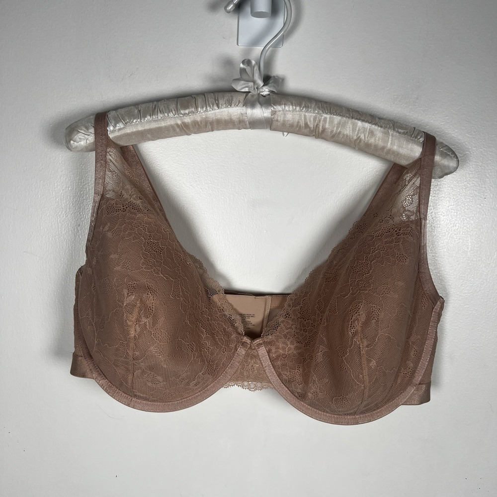 Soma  Size 40 DD Nude Beige Lightest Lift Lace Plunge Underwire Bra NEW